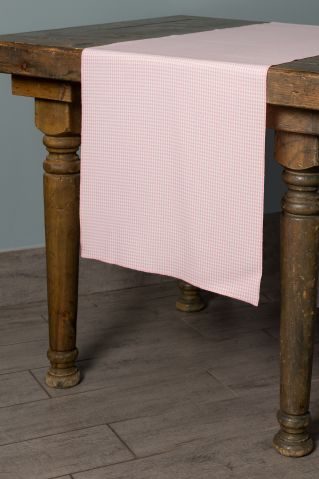 Specialty Pink Gingham Mini Check table runner